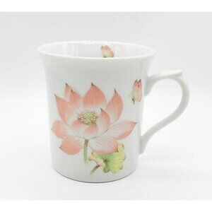 Vintage Takahashi Medley San Francisco Peach Floral Butterfly Tea Coffee Mug